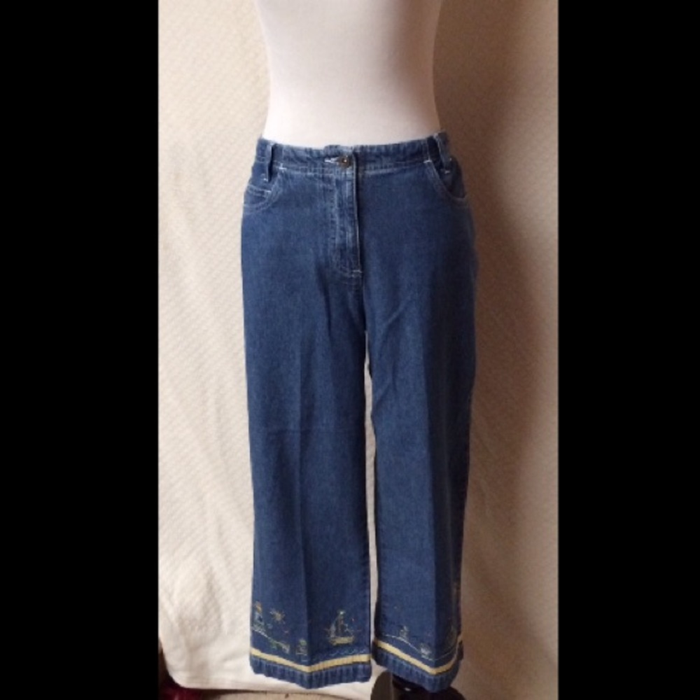 Christopher & Banks embroidered jeans!